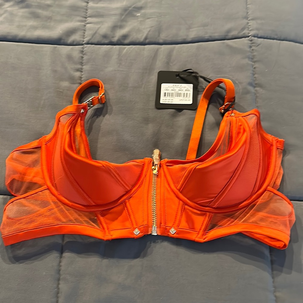 Honey Birdette Erica Bra Burnt Orange 36D 101080
